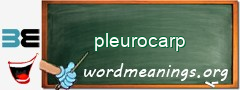 WordMeaning blackboard for pleurocarp